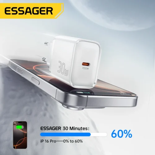Alternative view of Essager 30W PD 3.0 USB-C Charger for iPhone, Samsung, Huawei, and iPad