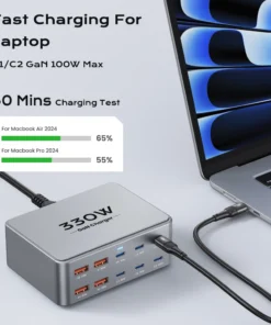 Alternative view of Anker 330W Multiport GaN Charger – Fast Charging Station for Laptops, iPhone, Samsung, and Tablets