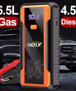 Alternative view of GKFLY 12V Car Jump StarterV 4000A High Power Bank Lithium Polymer Battery Starting Device Booster Buster Starter with Cables