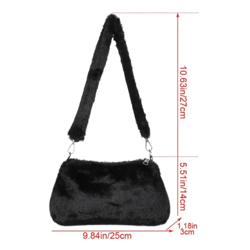 Shoulder Bag with Animal Print Leopard Plush for Women - Image 6