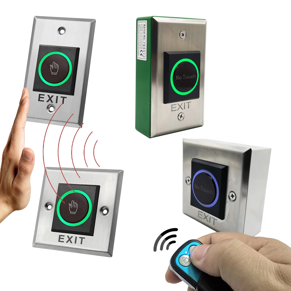 DC Touchless Infrared Exit Button for Access Control System - 12V/24V