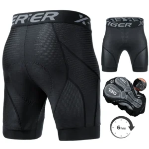 Men's Cycling Shorts with 5D Padding and Anti-Slip Grips for Ultimate Comfort - Grey, S