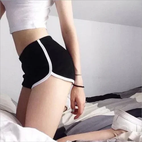 Alternative view of Sports Shorts Women Summer 2025 New Candy Color Anti Emptied Skinny Shorts Casual Lady Elastic Waist Beach Correndo Short Pants