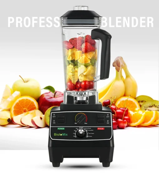BioloMix 2L Blender - 2200W Professional Power with Smart Timer for Smoothies and Food Processing - Image 2