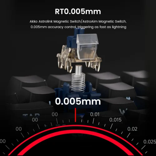 Alternative view of AKKO TAC75 HE Magnetic Switch Keyboard 75% Gaming Keyboards Rapid Trigger 0.005mm 8K RGB Wired Esports Custom Keyboard for Gamer