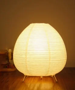 Alternative view of Japanese Lantern Led Table Lamp Living Room Bedroom Bedside Rice Paper Lights Study Homestay Art Creative Decor Table Lights