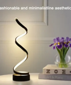 LED spiral dimmable table lamp suitable for living room bedroom study adjustable brightness bedside lamp for office and home use