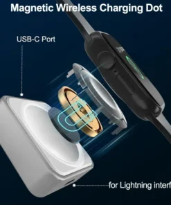 Alternative view of Portable Magnetic Wireless Fast Charger for iWatch - Type C Compatible