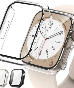 Tempered Glass+cover For Apple Watch 9 8 7 41mm 45mm 42mm 38mm PC bumper Screen Protector Case iWatch series 6 5 4 se 44mm 40mm