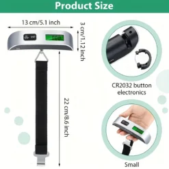 Alternative view of Digital Portable Luggage Scale with LCD Display for Travel and Baggage Weight Measurement
