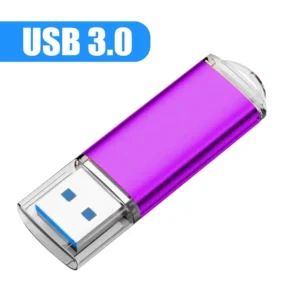 64GB USB 3.0 Metal Flash Drive - High-Speed Memory Stick for Computers and Laptops - 8 GB, Purple