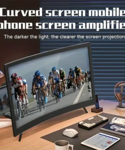 Alternative view of 3D HD Magnifier 12 Inch Large Screen Amplifier Curved Screen Mobile Phone Screen Magnifier Smartphone Video Amplifier Holder