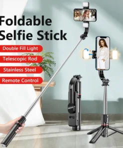 Alternative view of L13D Selfie Stick 1160mm with Wireless Bluetooth Double Fill Light Extended Tripod with Remote Shutter for Android IOS Cellphone
