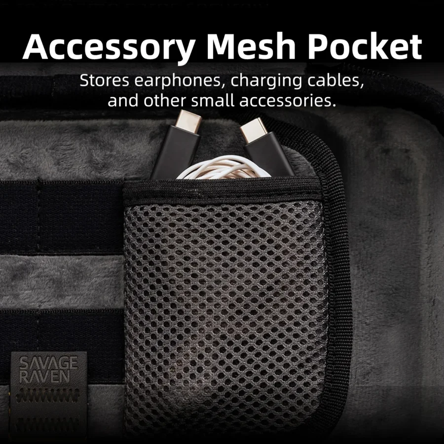 Savage Raven by Skull & Co. EDC Case Carrying Pouch Portable Hard Shell Storage Bag for Nintendo Switch 2 - Image 4