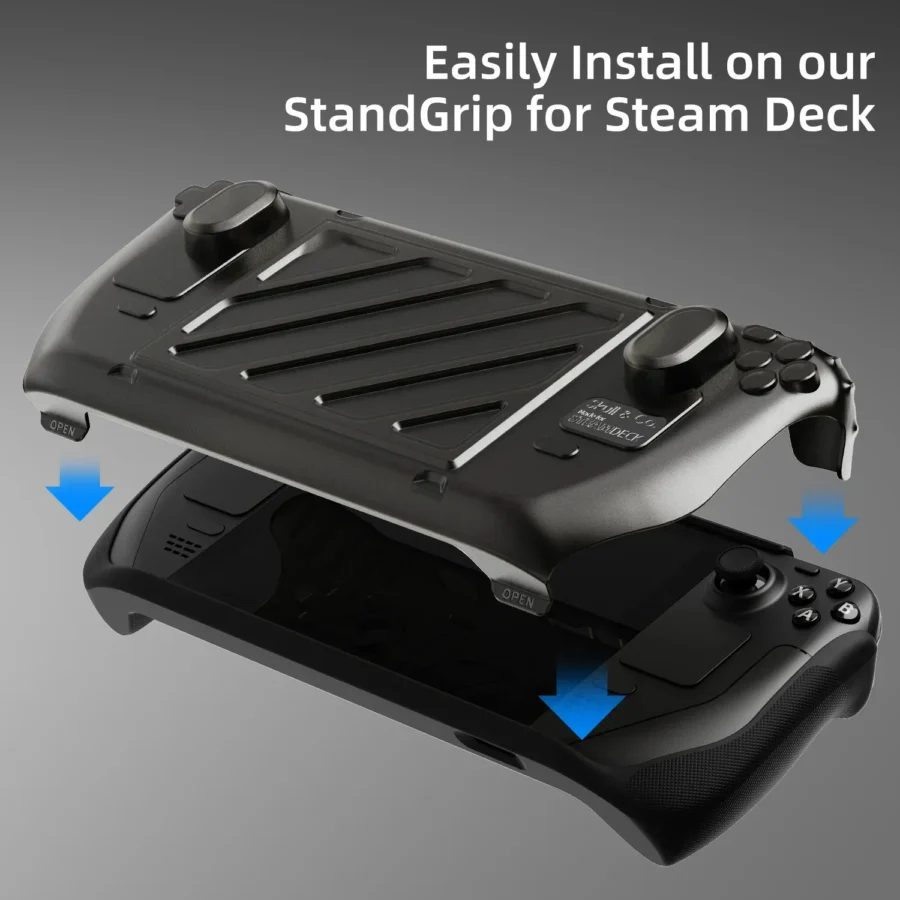 Skull & Co. HardShell Front Cover Bundle GripCase Portable Protective Case StandGrip for Steam Deck LCD/OLED Game Console - Image 2
