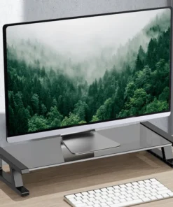 BEISHI Computer Monitor Desk Stand Reducing Neck Strain With Usb Hub Extender Heightened Frame Rack Desktop Screen Storage Base