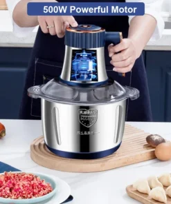 Alternative view of Stainless Steel Electric Meat Grinder, 5L - 500W Food Processor with 5 Speeds