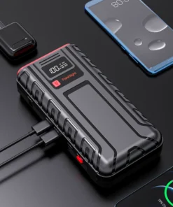 Alternative view of 12V Car Jump Starter 2000A 1600A 1200A 1000A 800A Power Bank Potable Battery 20000mAh 18000mAh 10400mAh Car Start Power Supply