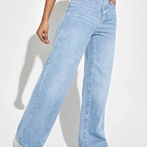 Alternative view of Women’s High-Waist Wide-Leg Denim Jeans