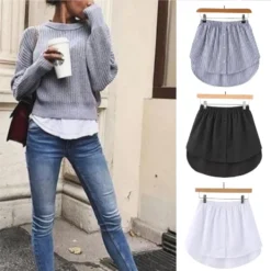 Alternative view of Adjustable Layering Shirt Extender with Underskirt Hemline for Women and Girls