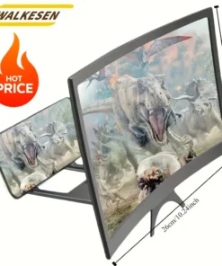 New 3D HD Magnifier 12 Inch Large Screen Amplifier Curved Screen Mobile Phone Screen Magnifier Smartphone Video Amplifier Holder