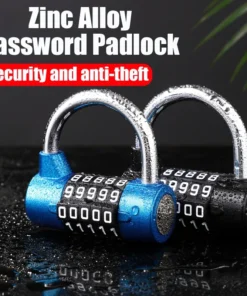 Zinc Alloy Combination Padlock - 5-Digit Digital Code for Bikes, Lockers, and Cabinets