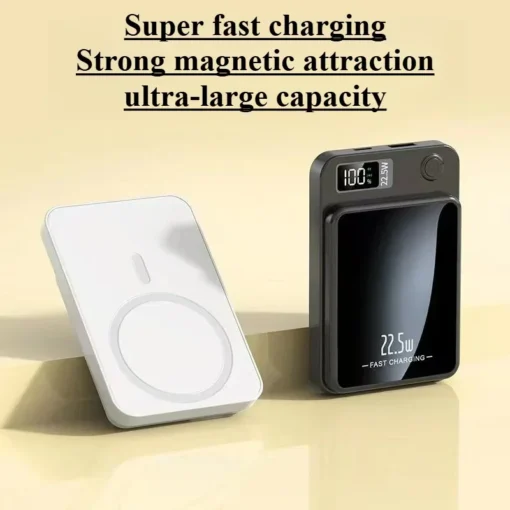 Wireless Magnetic Power Bank with 20W Fast Charging for iPhone and Samsung - 20000mAh Capacity - Image 3