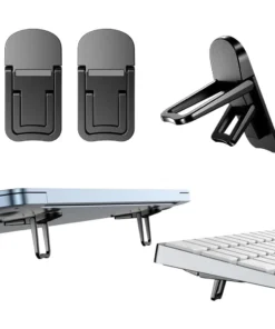 Alternative view of Adjustable Laptop Stand - 2-Piece Set, Foldable Cooling Bracket for Tablets and Notebooks