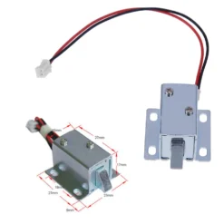 Alternative view of Mini Solenoid Magnetic Lock - DC 5V/12V Power Supply for Cabinets and Drawers