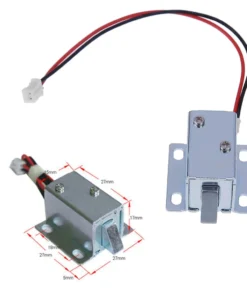 Alternative view of Mini Solenoid Magnetic Lock - DC 5V/12V for Cabinets and Drawers