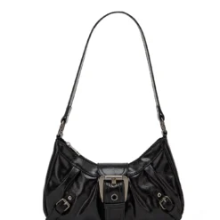 Alternative view of Shoulder Bag with Maillard Pleated Rivet Design in Retro Style for Fashionable Ladies