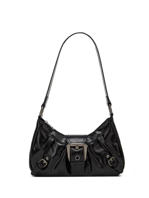 Shoulder Bag with Maillard Pleated Rivet Design in Retro Style for Fashionable Ladies - Image 2