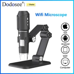 WiFi Electronic Microscope 1600x HD Magnifier with Adjustable Stand for Phone Repair and iOS/Android Users