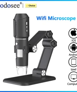 Dodosee 2025 New WiFi Electronic Microscope 1600x HD Digital Magnifiers For Phone Repair Adjustable Stand Loupes For Android/iOS