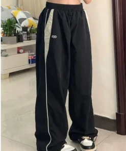 Alternative view of Vintage Distressed Wide Leg High-Waisted Pants for Women