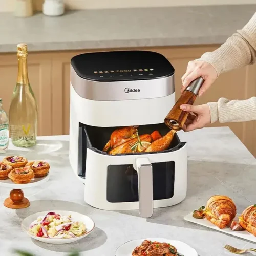 Midea 6.5L Air Fryer with Smart Touch Control and Visual Display