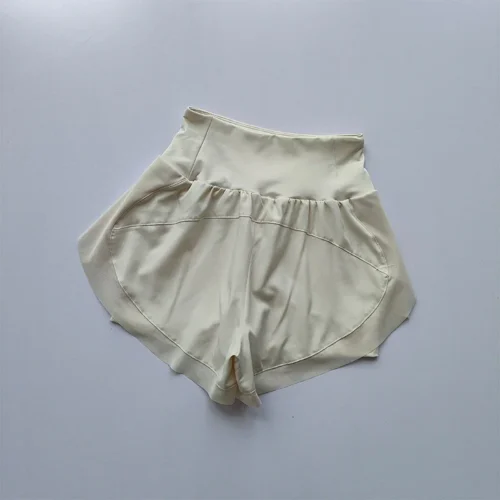 Alternative view of Summer Women's High-Waisted Sports Shorts Mesh Breathable Double-Layer Quick-Dry Gym Fitness Running Cycling Yoga Shorts