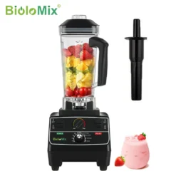BioloMix 2L Blender - 2200W Professional Power with Smart Timer for Smoothies and Food Processing
