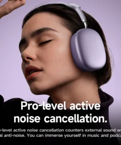 HOCO W65 Plus ANC Noise Reduction Bluetooth Headphones Over The Ear Wireless Big Earphone Hifi Sounds Sport Headsets With Button