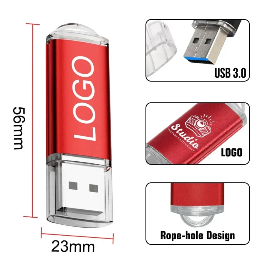 64GB USB 3.0 Metal Flash Drive - High-Speed Memory Stick for Computers - Image 6