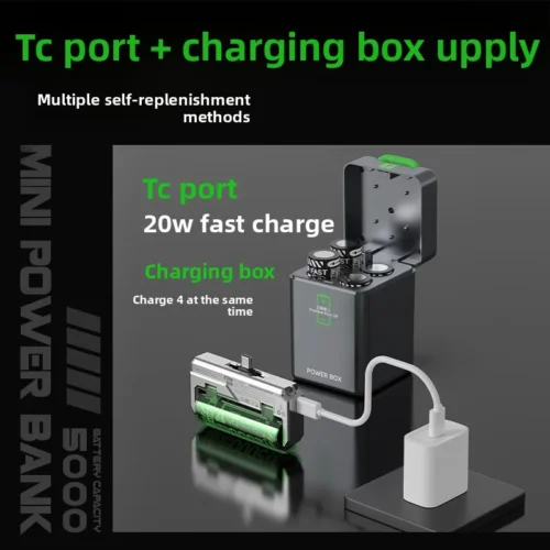 Alternative view of Tactical 20000mAh Power Bank with Fast Charging, Dual Ports, and LED Display