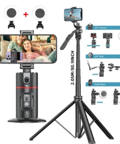 Selfie Stick with Stabilizer Auto Face Tracking Tripod for Mobile Wireless Selfie Stick Tripod Handheld Gimbal Stabilizer