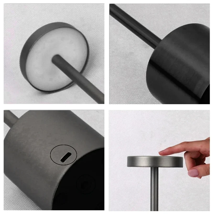 Simple Touch Sensor LED Table Lamp Rechargeable Desk Lamp 3Colors Adjustable Bedside Creative Ambient Light Bar Room Decor Light - Image 5