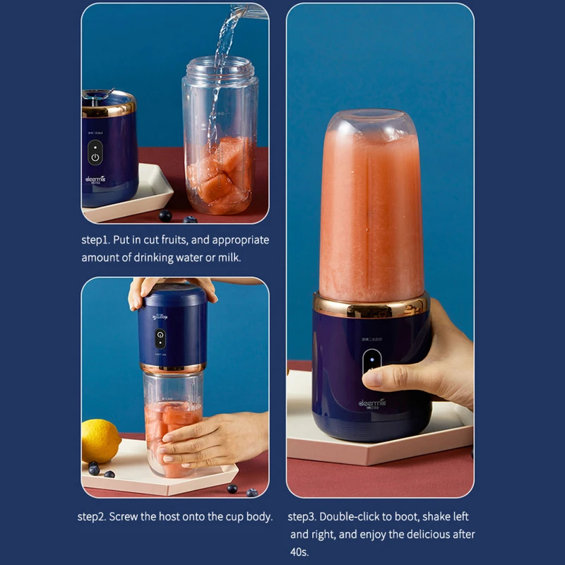 Portable Electric Fruit Juicer and Blender - Multi Fruit Mixer for Smoothies and Milkshakes - Image 6