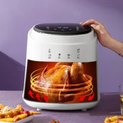 Alternative view of Smart 6L Electric Air Fryer - Ideal for Healthy Cooking and Perfectly Crispy French Fries