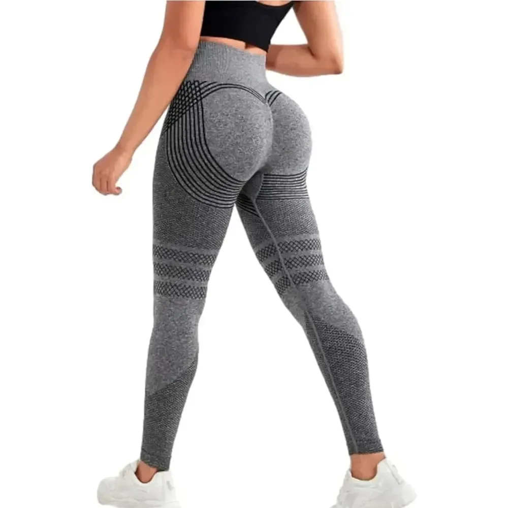 High-Waisted Leggings with Anti-Cellulite Design for Gym Workouts - Image 4