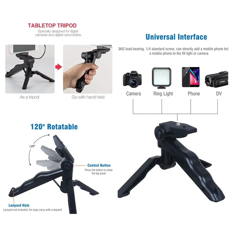 Smartphone Vlogging Kit With Tripod Phone Holder Mini Microphone LED Fill Light Starter For TikTok Live Stream Video YouTube - Image 4