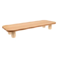 Alternative view of Bamboo Desktop Organizer with Ergonomic Design for Gaming Monitors and Computer Stands
