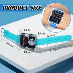 Alternative view of DIY Electronic Watch Kit with LED Digital Tube Display in Transparent Case for Creative Soldering Projects