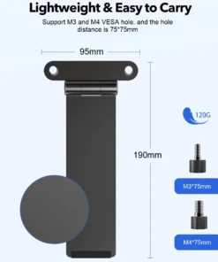 Alternative view of EVICIV Adjustable Monitor Stand Vesa 75*75mm Mount Support 16" UColor O2 OLED Portable Display Fits Monitor with M3/M4*75MM VESA
